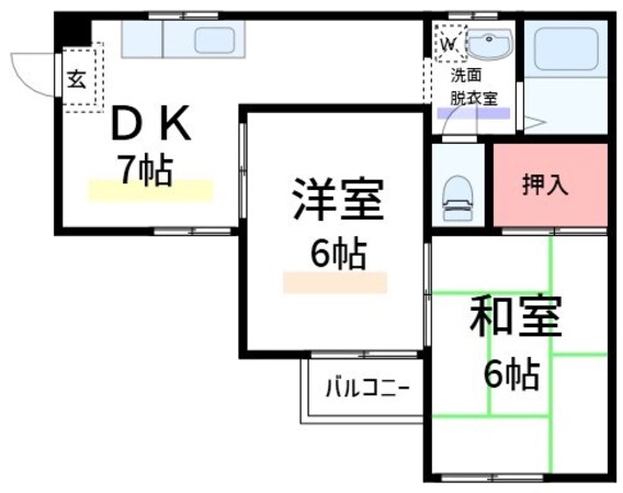 小菅駅 徒歩4分 2階の物件間取画像